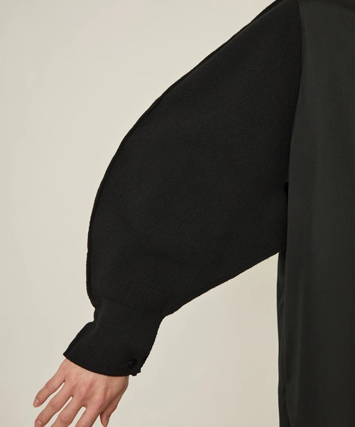 シャツ 「i'm here」KNIT SLEEVE : DOCKING SHIRTS メンズの画像