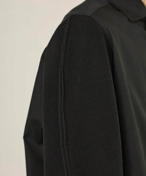シャツ 「i'm here」KNIT SLEEVE : DOCKING SHIRTS メンズの画像