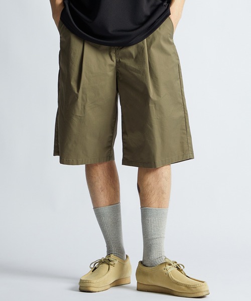 LANVIN en Bleu ハーフパンツ ワイドパンツ パンツ ワンタック ワイド