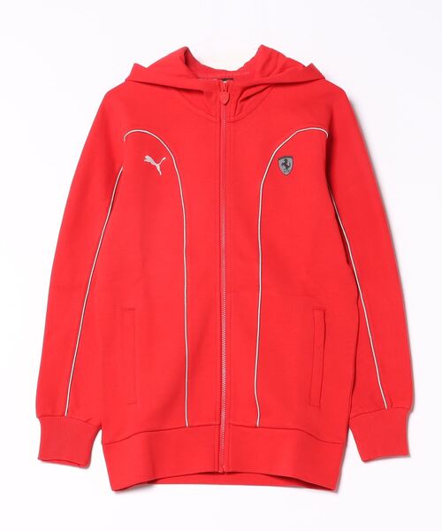 PUMA（プーマ） ジップアップパーカー LARGE レッド メンズ : ZOZOTOWN 