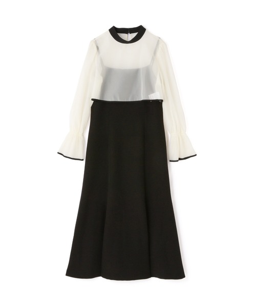 「NATURAL BEAUTY BASIC」 コンビワンピース M ブラック レディースの画像