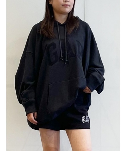 GAP オーバーサイズパーカー ブラック GAP（ギャップ） プルオーバーパーカー M ブラック メンズ : ZOZOTOWN