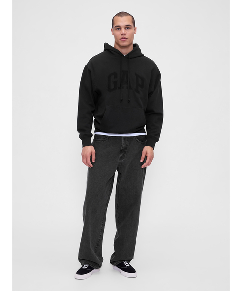 GAP（ギャップ） プルオーバーパーカー M ブラック メンズ : ZOZOTOWN