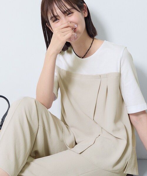 INDIVI（インディヴィ） tシャツ 半袖 「着る日傘／SETUP可能