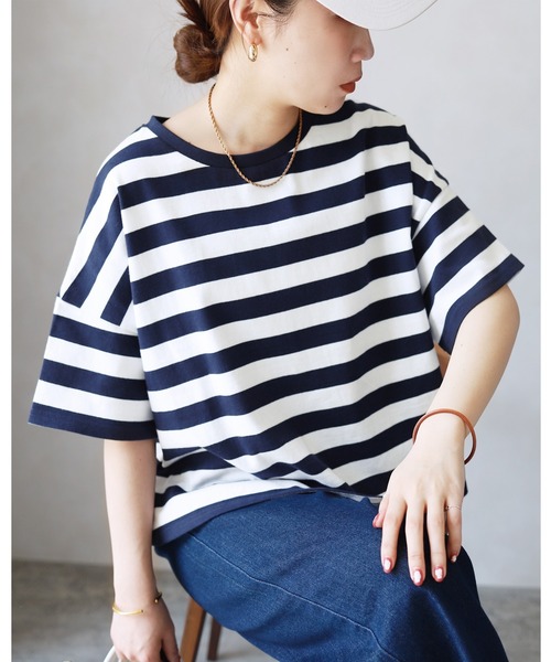 reca（レカ） tシャツ 半袖 ボーダーカットソー レディース : ZOZOTOWN