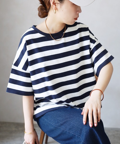 reca（レカ） tシャツ 半袖 ボーダーカットソー レディース : ZOZOTOWN