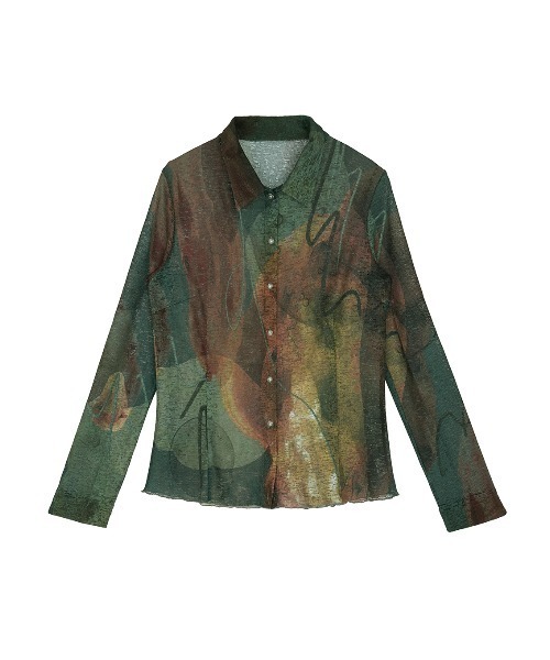 Ameri（アメリ） ブラウス シャツ GEL ART CUT SHIRT レディース