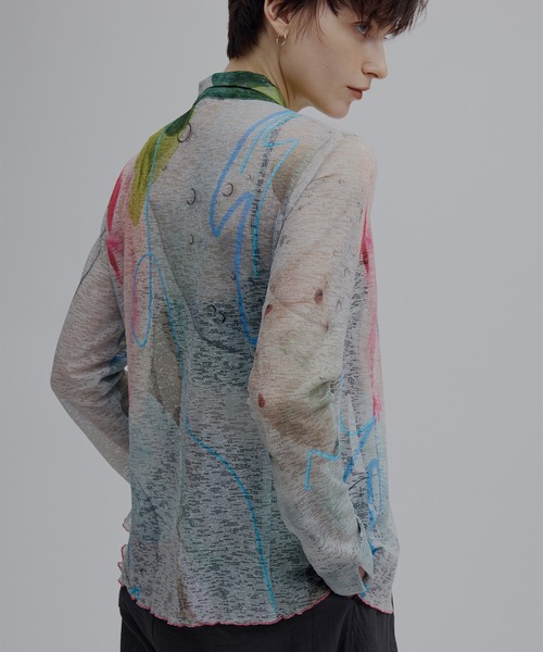 Ameri（アメリ） ブラウス シャツ GEL ART CUT SHIRT レディース