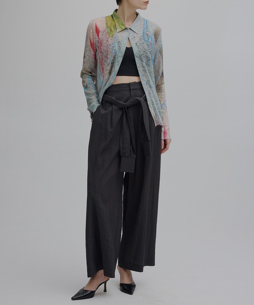 Ameri（アメリ） ブラウス シャツ GEL ART CUT SHIRT レディース