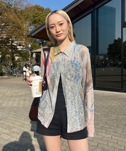 【今期新作/カタログ掲載】ameri ブラウス Ameri（アメリ） ブラウス シャツ CUT LACE BUSTIER SET TOP