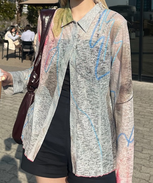 AMERI シャツ GEL ART CUT SHIRT