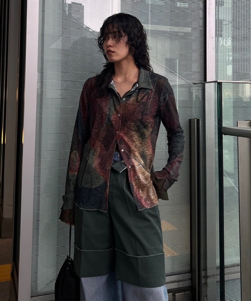 Ameri（アメリ） ブラウス シャツ GEL ART CUT SHIRT レディース