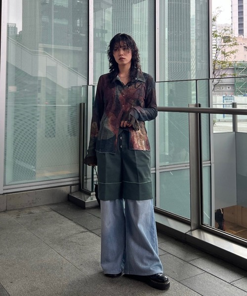 Ameri（アメリ） ブラウス シャツ GEL ART CUT SHIRT レディース
