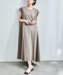 ワンピース 夏 半袖 フレンチスリーブ Tシャ...の詳細画像1
