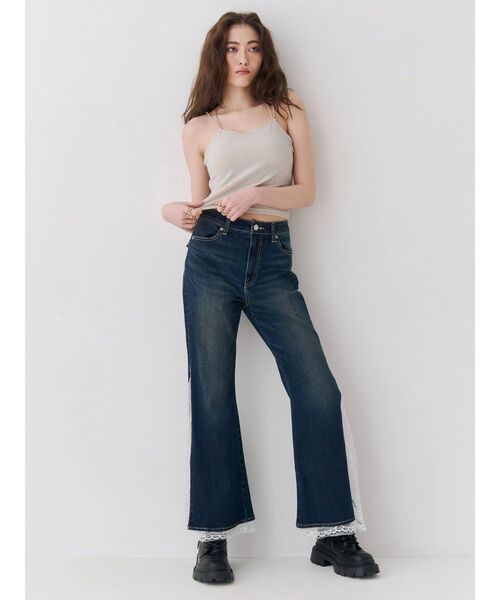 EVRIS フレアデニム EVRIS（エヴリス） ジーンズ デニム デニムパンツ レースドッキング