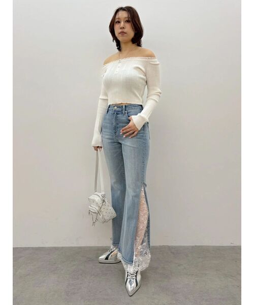 EVRIS（エヴリス） ジーンズ デニム デニムパンツ レースドッキング