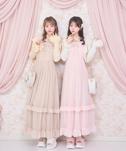 LAFARY（ラファリー） ワンピース チュールフリルロングワンピース