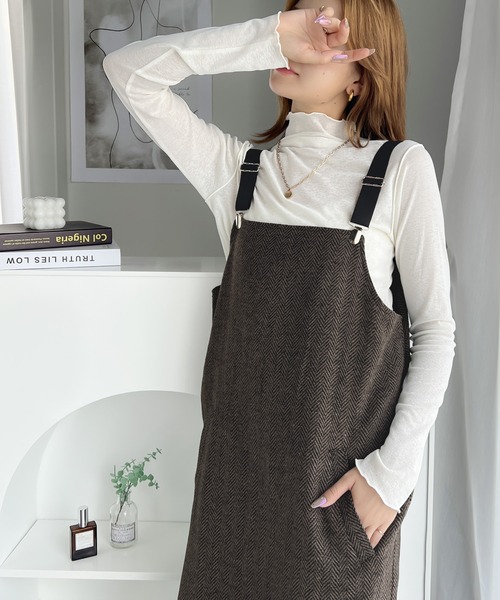 「classicalelf」 サロペットスカート X-LARGE ブラウン レディース_画像2