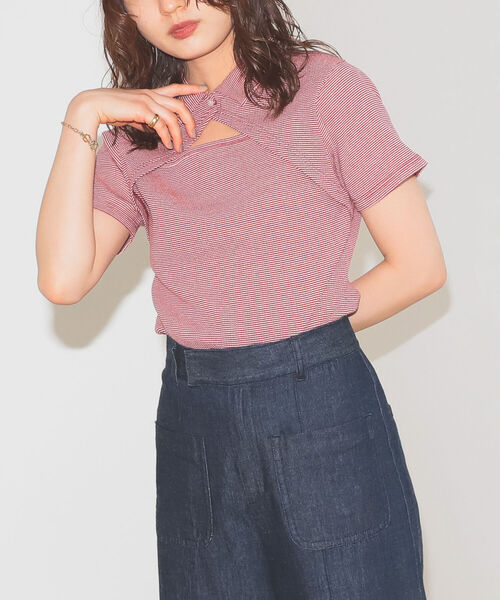 「BeAMS DOT」 半袖カットソー FREE ブルー レディース_画像2
