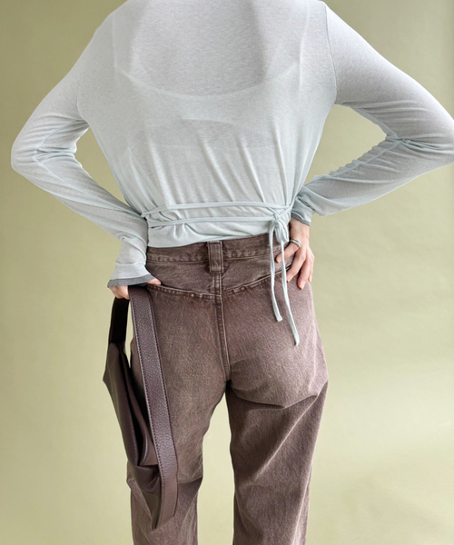 「EDIT. FOR LULU」 デニムパンツ 34 ピンク レディース_画像10