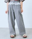ワイドパンツ パンツ 「KIDS」レースレイヤ...の詳細画像3