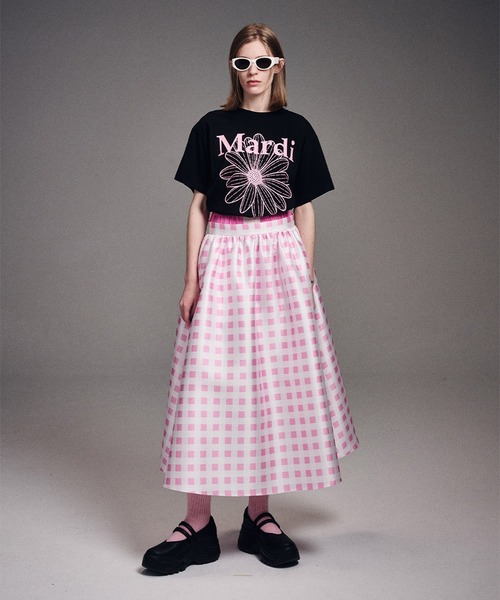 「Mardi Mercredi」 半袖Tシャツ FREE ホワイト×ピンク レディース_画像8