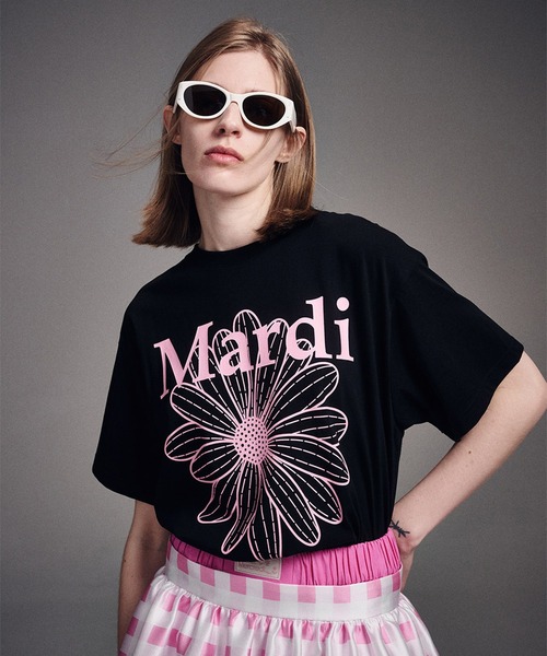 「Mardi Mercredi」 半袖Tシャツ FREE ホワイト×ピンク レディース_画像9
