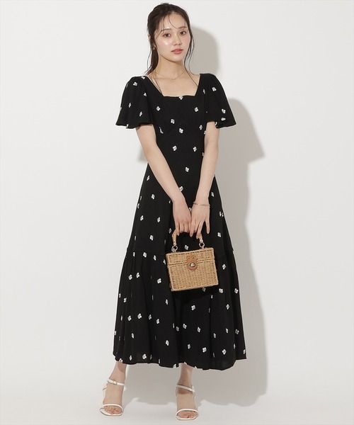 WILLSELECTION（ウィルセレクション） ワンピース 夏 半袖 小花刺繍
