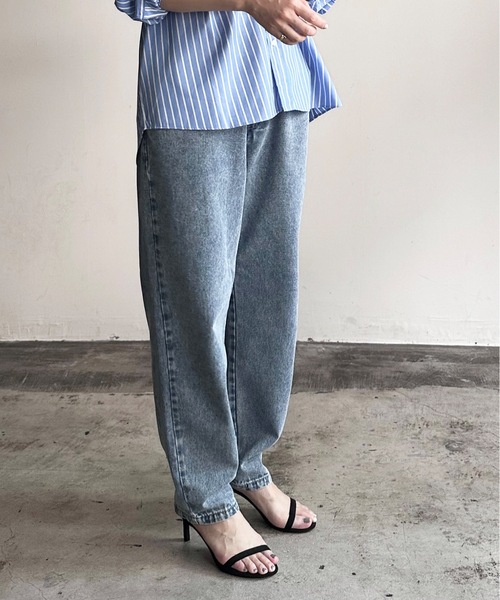 「COMMON WARE」 「STYLE DELI」デニムパンツ M ケミカルウォッシュ レディース_画像2