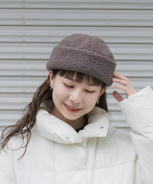 「SMELLY」 帽子 - チャコールグレー レディース_画像3