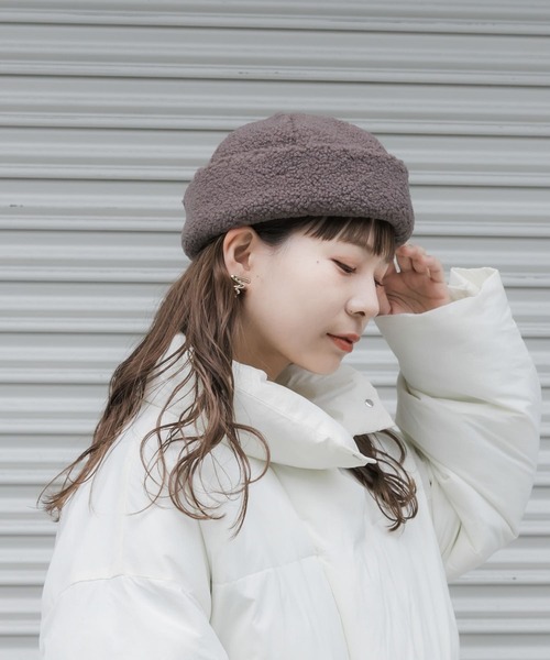 「SMELLY」 帽子 - チャコールグレー レディース_画像5