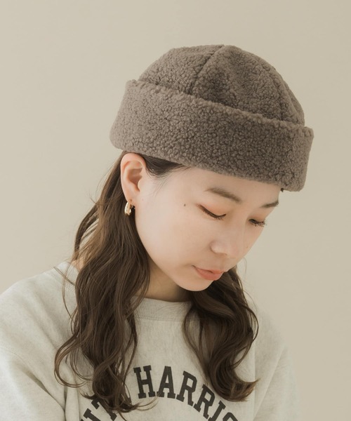 「SMELLY」 帽子 - チャコールグレー レディース_画像6