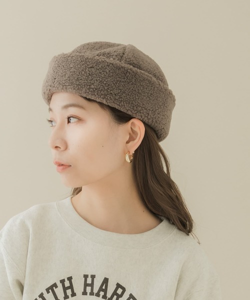 「SMELLY」 帽子 - チャコールグレー レディース_画像8