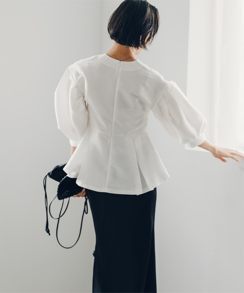 「ur's」 長袖ブラウス M ホワイト レディース_画像5