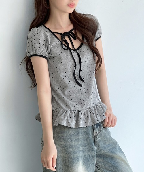 「by muni:r」 半袖カットソー FREE アイボリー レディース_画像6