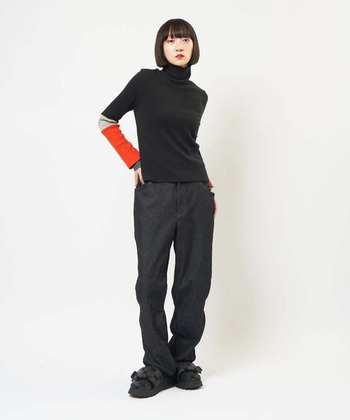 「gomme」 デニムパンツ MEDIUM インディゴブルー レディース_画像3