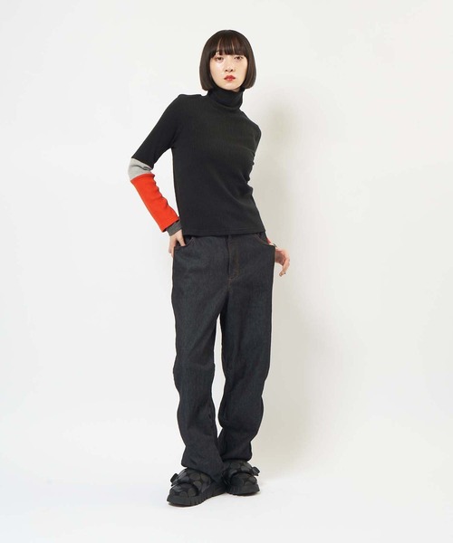 「gomme」 デニムパンツ MEDIUM インディゴブルー レディース_画像4