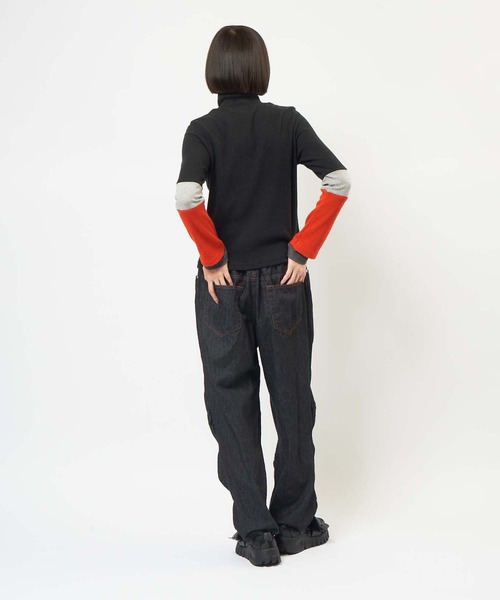 「gomme」 デニムパンツ MEDIUM インディゴブルー レディース_画像7