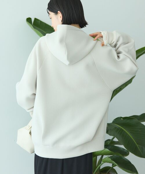 「AMERICAN HOLIC」 ジップアップパーカー L グレイッシュベージュ レディース_画像5
