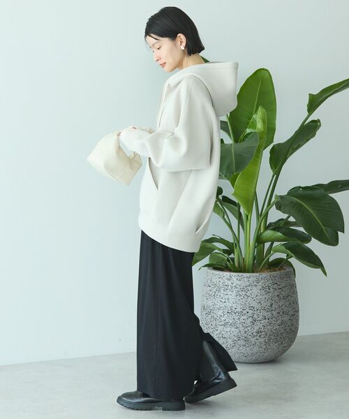「AMERICAN HOLIC」 ジップアップパーカー L グレイッシュベージュ レディース_画像7