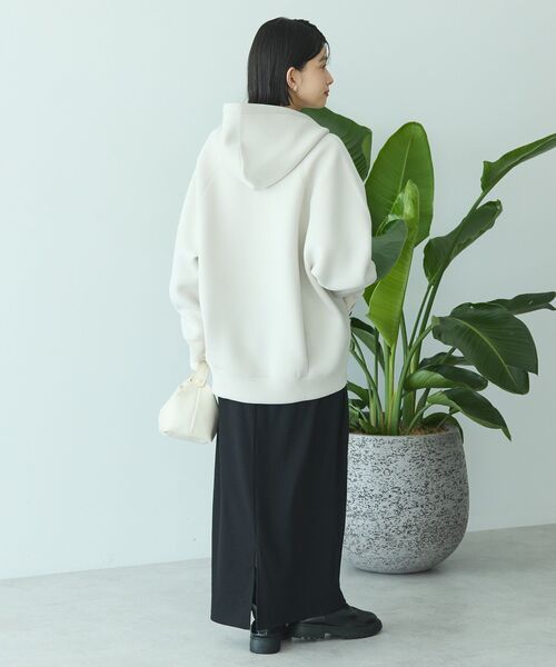 「AMERICAN HOLIC」 ジップアップパーカー L グレイッシュベージュ レディース_画像8