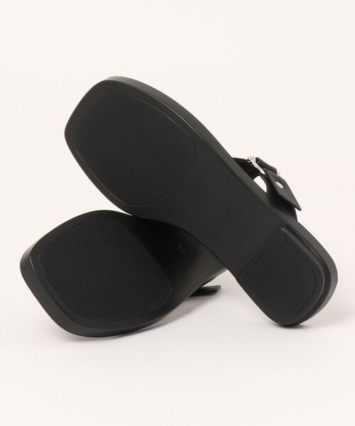 「Piedi Nudi」 「miiyou」フラットサンダル M ブラック レディース_画像3