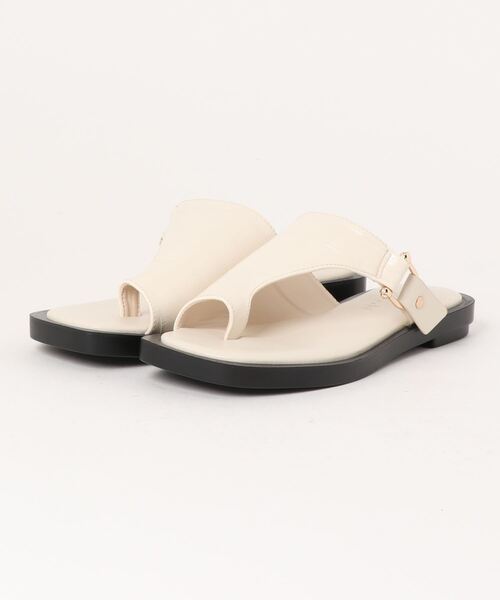 「Piedi Nudi」 「miiyou」フラットサンダル M ブラック レディース_画像4