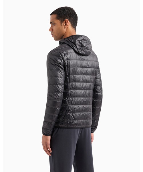 EA7 Emporio Armani フード付きダウンジャケット ネイビー EMPORIO ARMANI ダウンジャケット ネイビー フード付き EMPORIO ARMANI