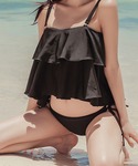 水着 体型カバー フリルカバーアップタンキニ・...の詳細画像3