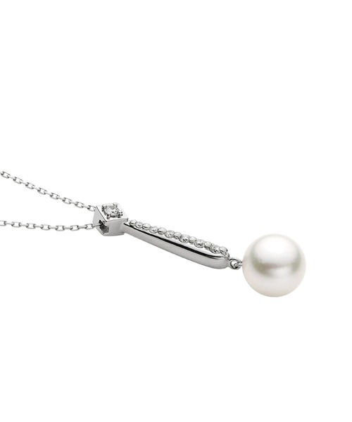 VENDOME AOYAMA ネックレス プラチナ ダイヤモンド Y字パール