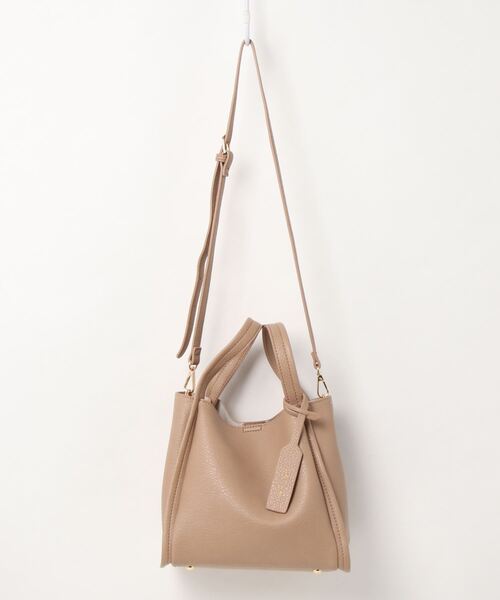 カシュカシュ　トートバッグ　ソフトレザー　ターンロック cache トートバッグ カシュカシュ cachecache / ミニショルダー