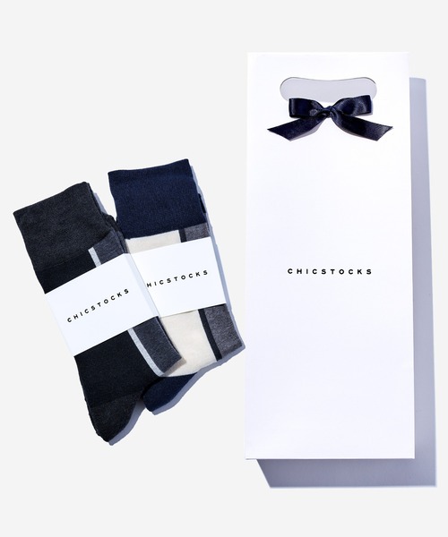 CHICSTOCKS（シックストックス） 靴下 ソックス 2足ギフトバッグ