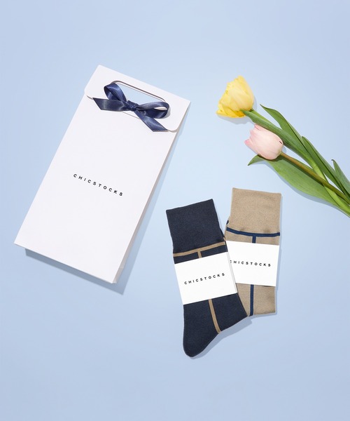 CHICSTOCKS（シックストックス） 靴下 2足ギフトバッグセット メンズ