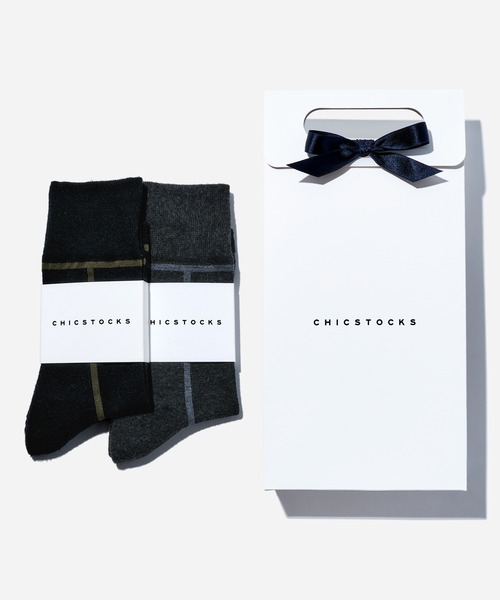 ソックス2セット CHICSTOCKS（シックストックス） ハイソックス 靴下 ソックス 2足